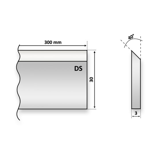Cutit rindeluire pentru Abric sau Abricht Pilana 300 30 3 DS de rindeluit sau geluit lemn