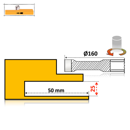 Detaliu cuțite pre-tăietoare freză nut 160 mm, configurație 3+3+3 pentru finisaj fără așchiere.