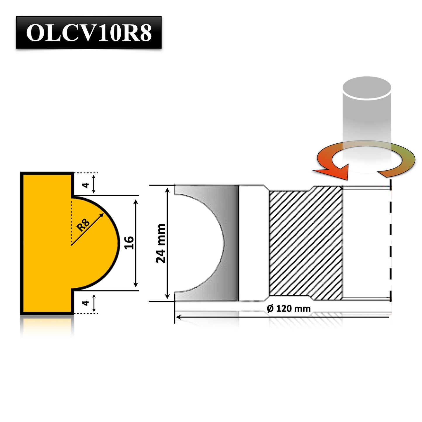 Freză profesională pentru rotunjirea lemnului, cu tăietură curată și durabilitate ridicată