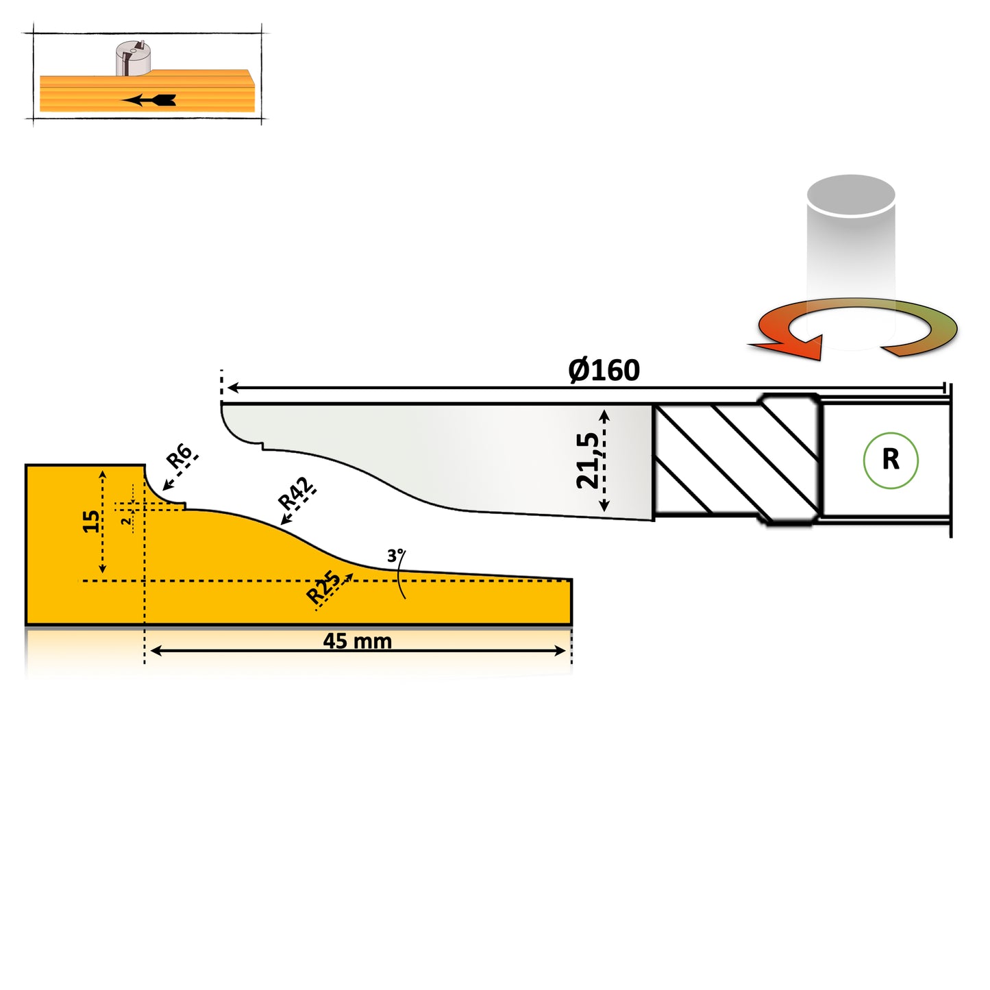 Фрезерний верстат по дереву – Мобільне узголів'я ліжка Profile 21 Premium