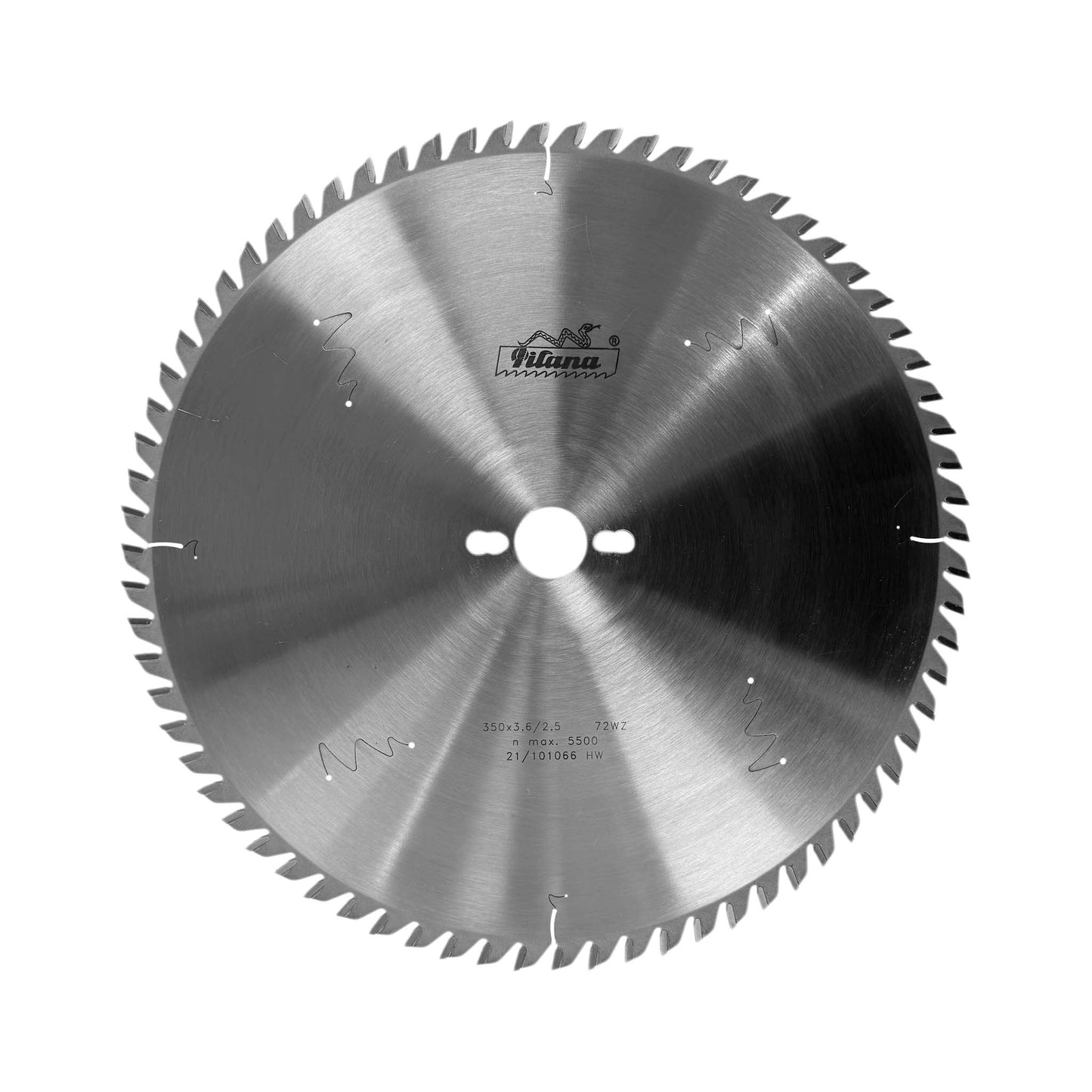 Pânză TCT 350 mm, 72 dinți WZ, pentru tăiere transversală fină în lemn moale, tare și PAL brut.