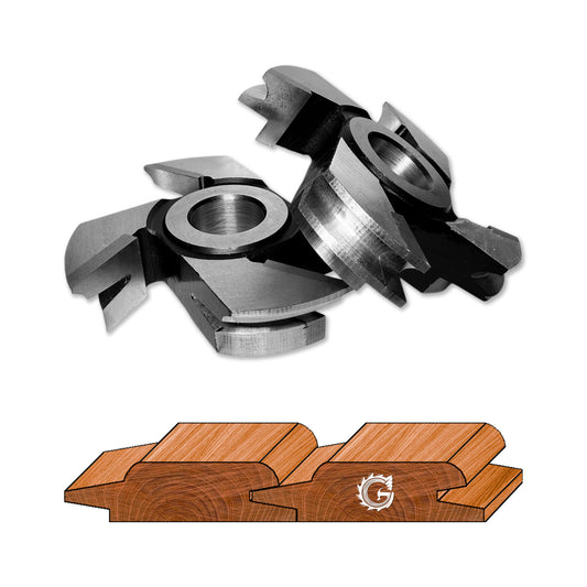 Set Freze lambriu cu profil rotund la imbinare canal de 10 mm cu grosime 26 mm brazate cu hss