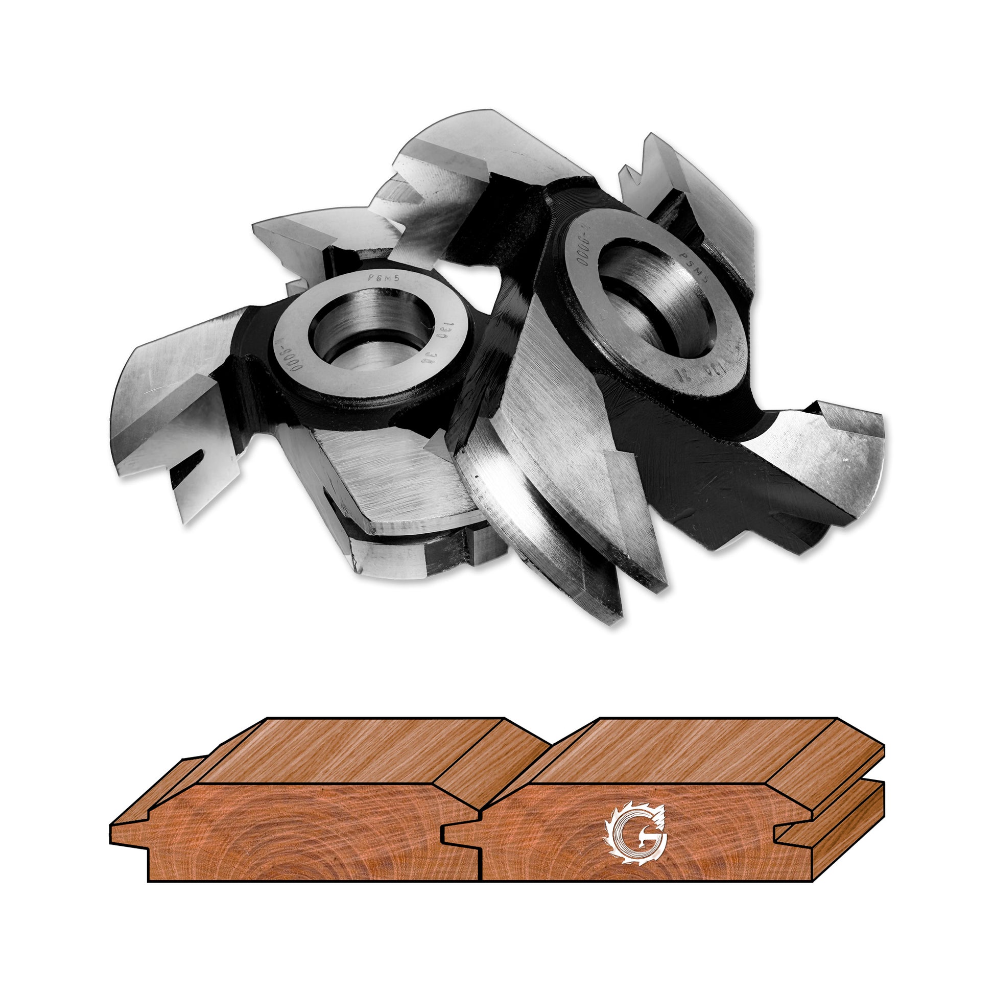 Set Freze pentru lambriu cu profil tesit 30 grade cu imbinare direct in V pentru lemn esenta moale si tare cu o grosime de 26 mm 