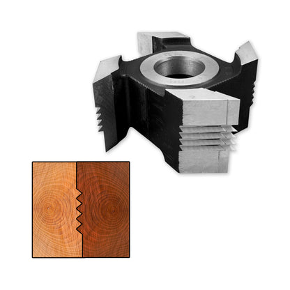 Freză de îmbinare în dinți cu umăr, 4 dinți, HSS, diametru 125 mm, grosime 54 mm.