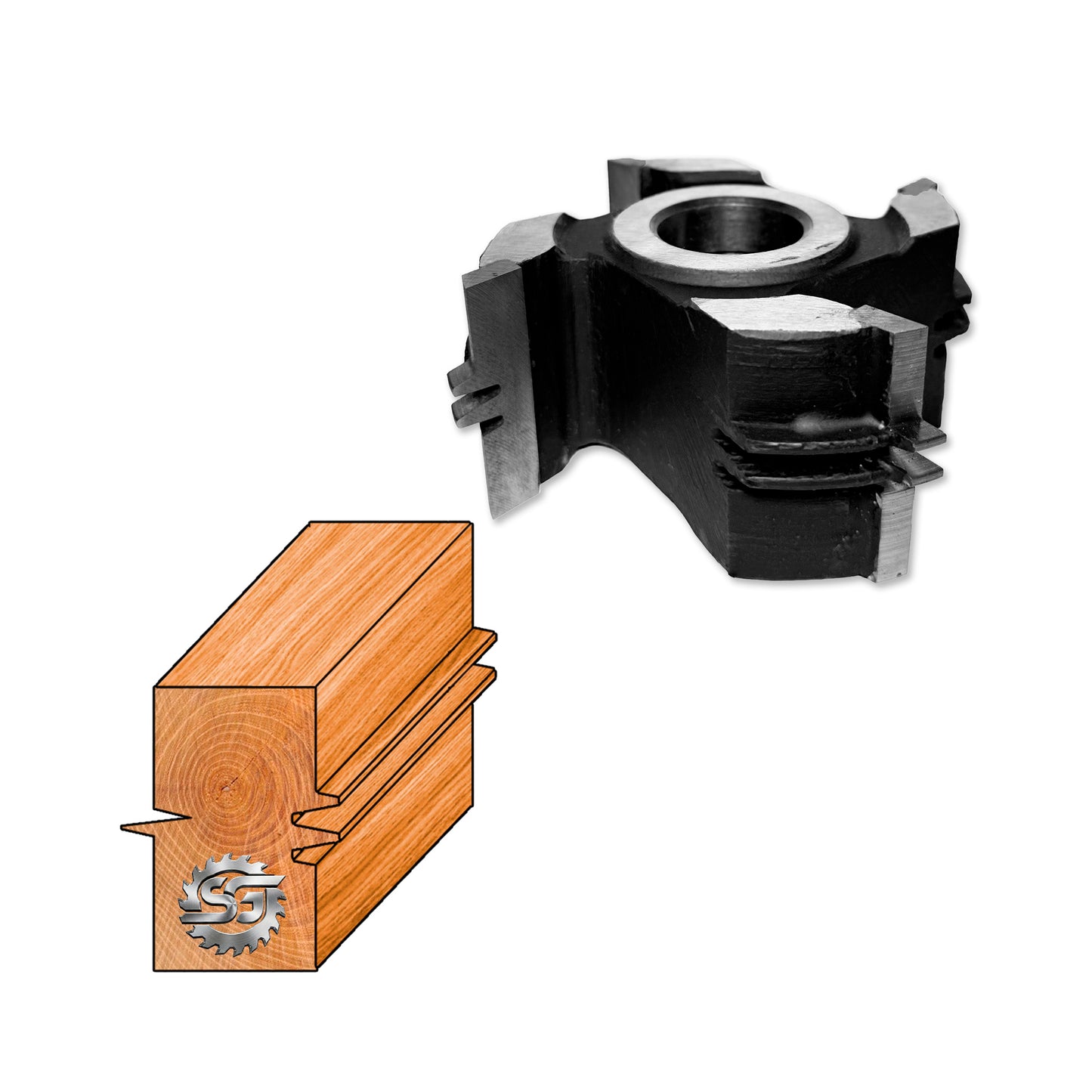 Freză pentru îmbinare în dinți C13, microîmbinare lemn, alezaj 32 mm, profil pentru îmbinarea panourilor de mobilier.