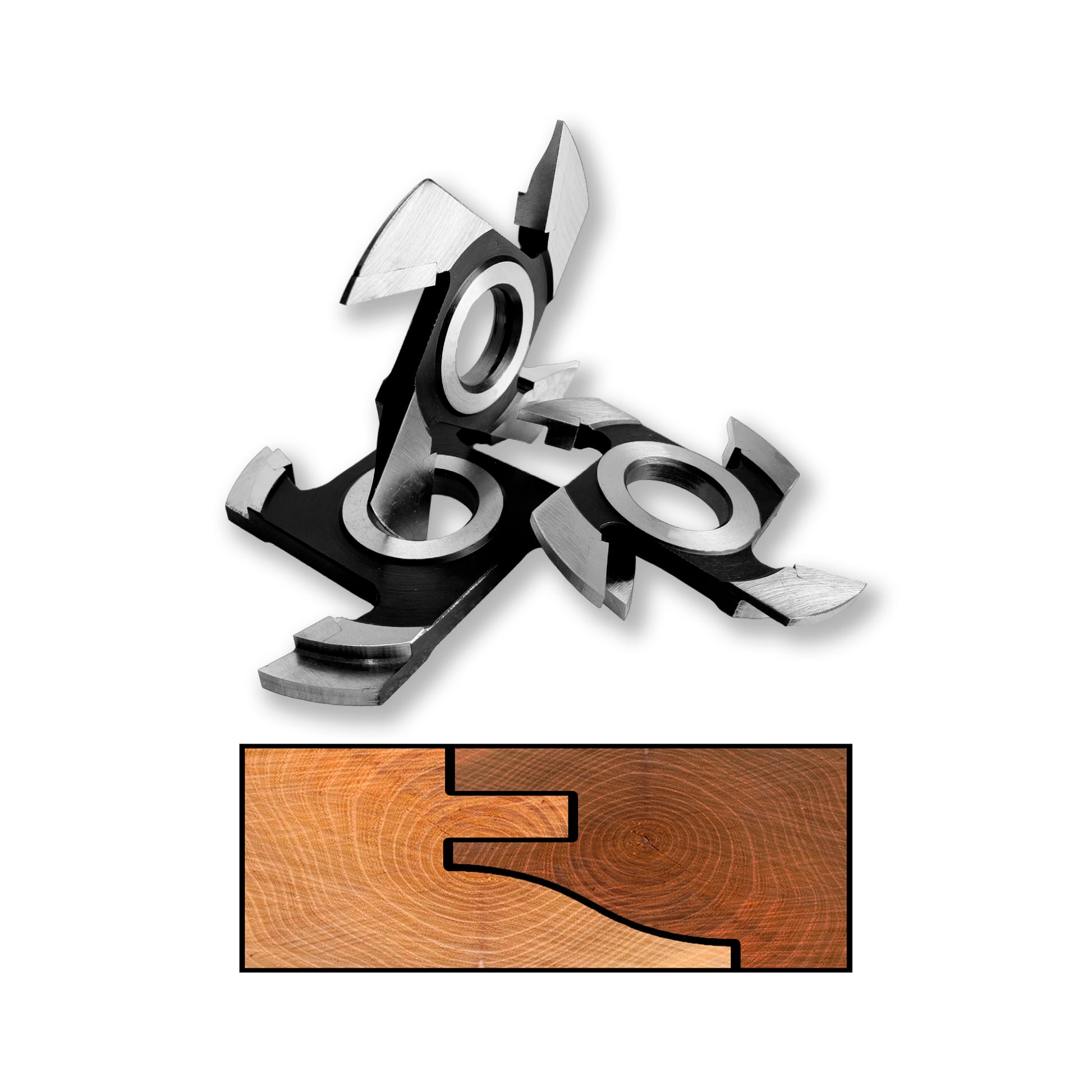 Set Freze Profil Contraprofil pentru Imbinare Mobila de interior de 21 mm brazate cu hss pentru lemn esenta moale sitare 