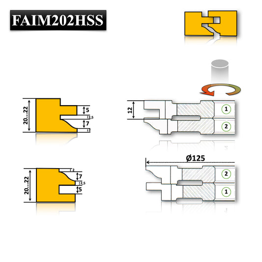Set freze pentru mobilier lemn masiv, îmbinări precise 20–22 mm