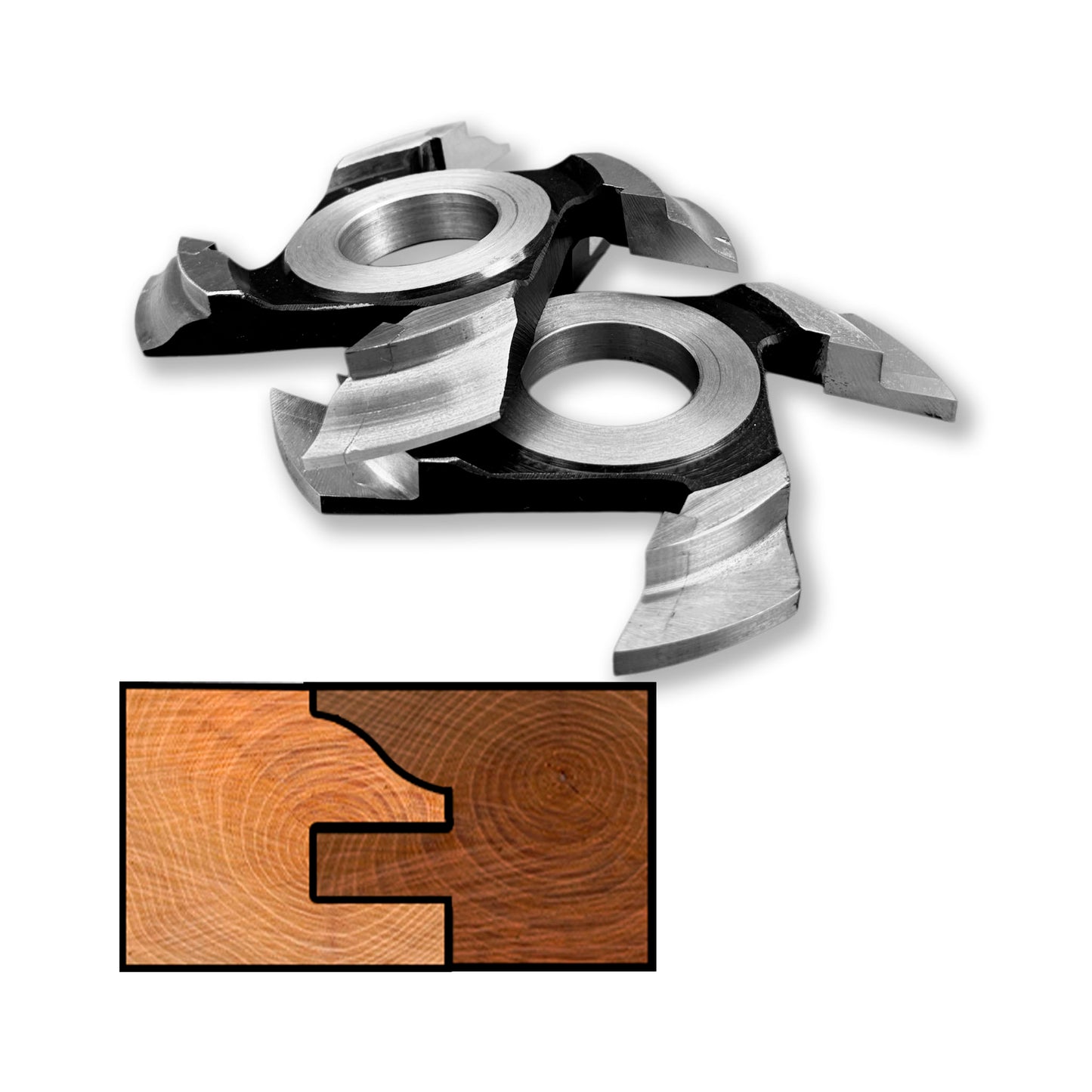 Freze HSS pentru îmbinări uși de mobilă, profil 2, 22 mm