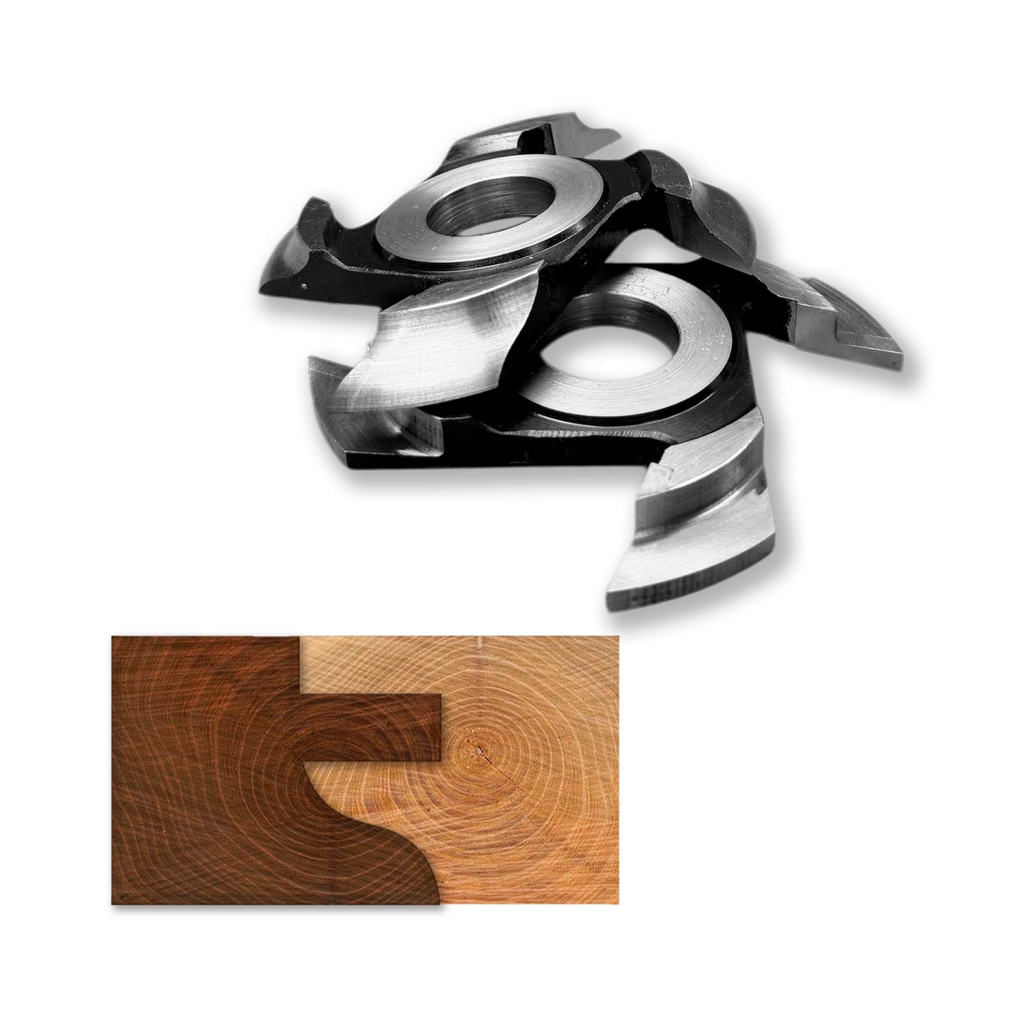 Set freze profesionale pentru îmbinare mobilă, placate cu HSS, ideale pentru material de 20-22 mm, asigurând precizie și rezistență în timp.