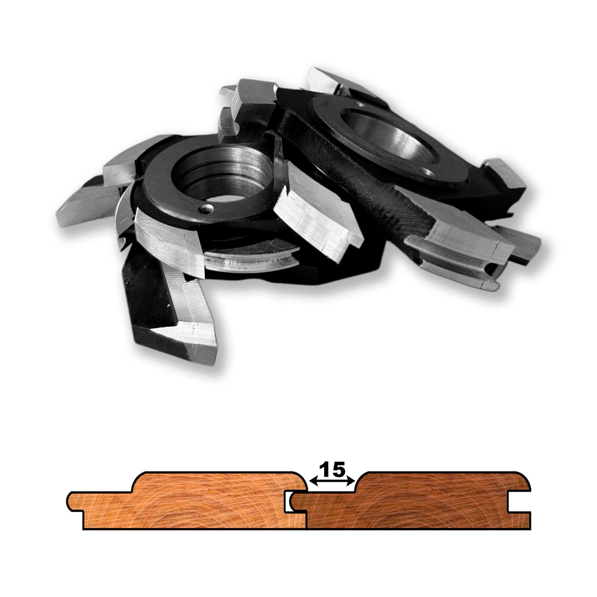 Set Freze Lambriu Profil Rotund 140x40 mm – Freze placate cu HSS, durabile și precise, ideale pentru mașini 4 fețe și freze clasice cu bucșă de 40 > 30 mm.