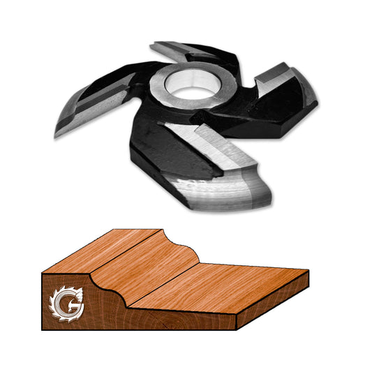 Freza tablie mobila 45 mm HSS cu un profil smecher neted pentru lemn esenta moale sau tare