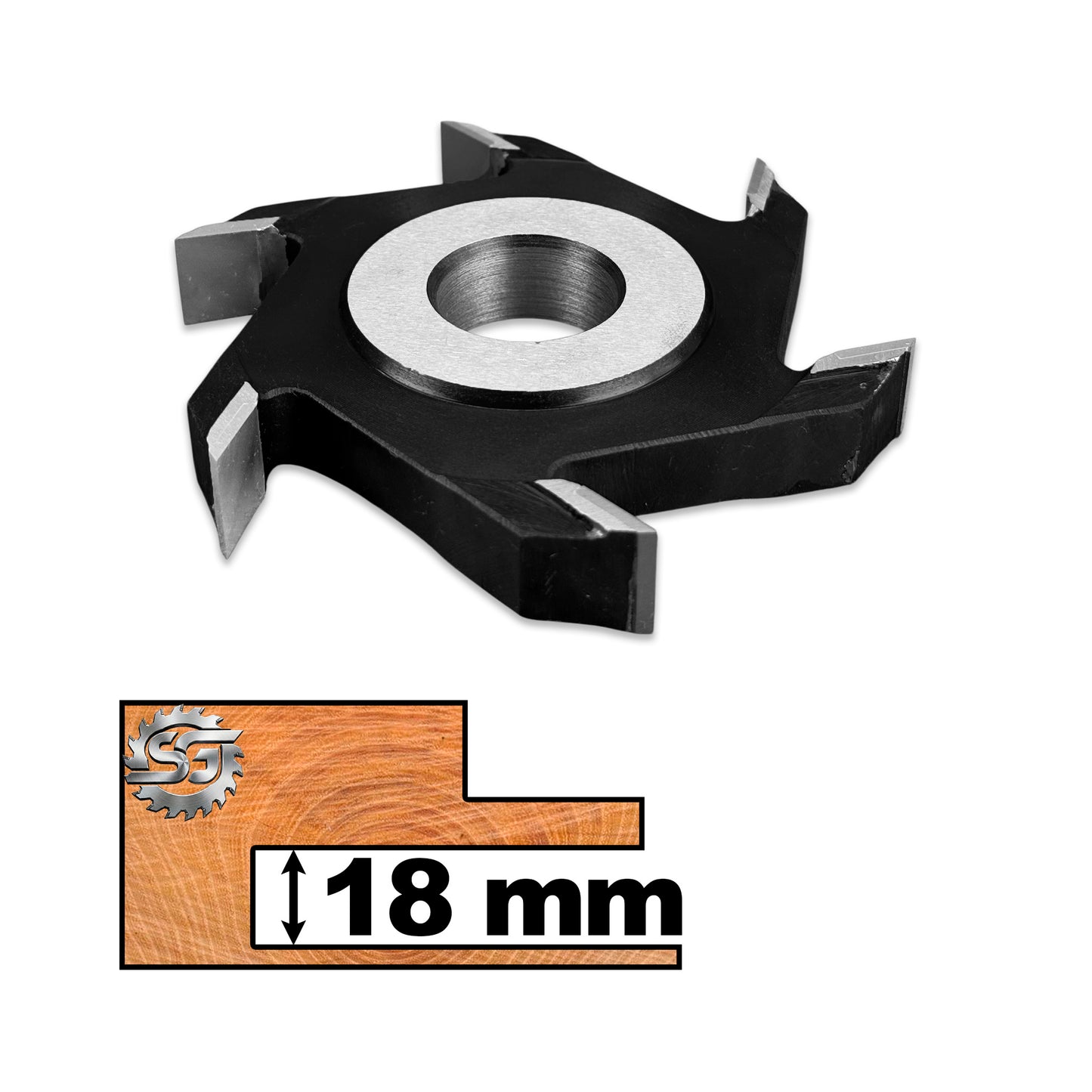 Freza Falt Nut pentru canelare lemn masiv sau moale de 125 x 18 mm, brazate cu widia 