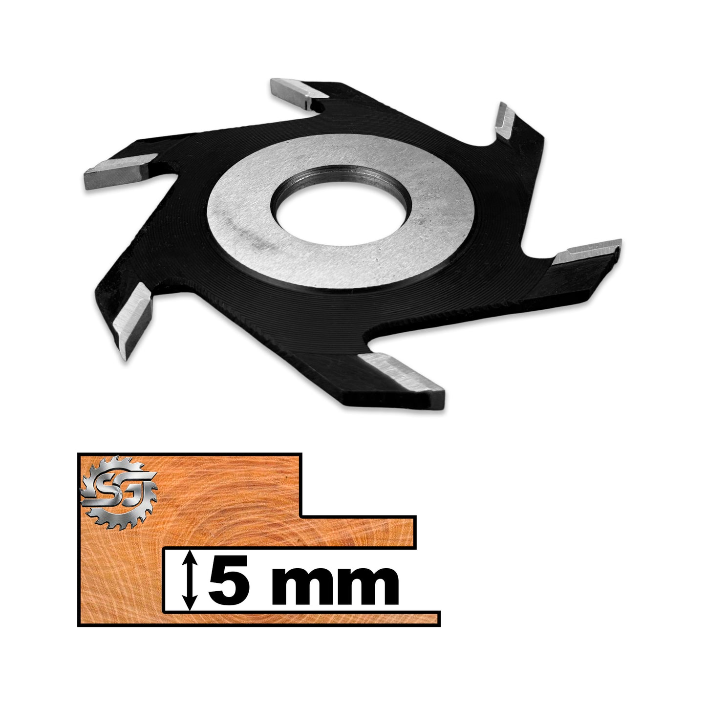 Freza cu alezaj nut 125x5 HSS sau CMS Widia pentru nut de canelare sau uluc in lemn, mdf, pal sau alte esente exotice din tamplarie lemn 