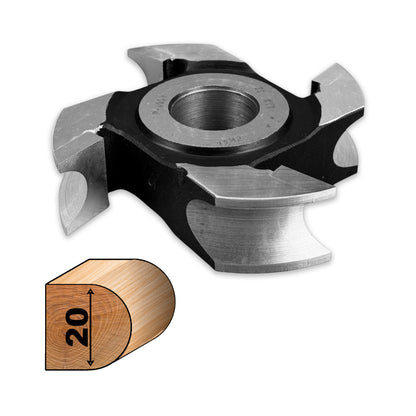 Фреза по дереву півкругла увігнута 20 мм - R10 HSS