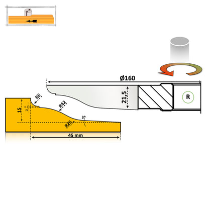 Фрезерний верстат по дереву – Мобільне узголів'я ліжка Profile 21 Premium