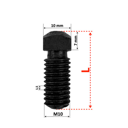 Set x5 Surub cu cap patrat pentru Pana Abric M10 x Pas 1,5