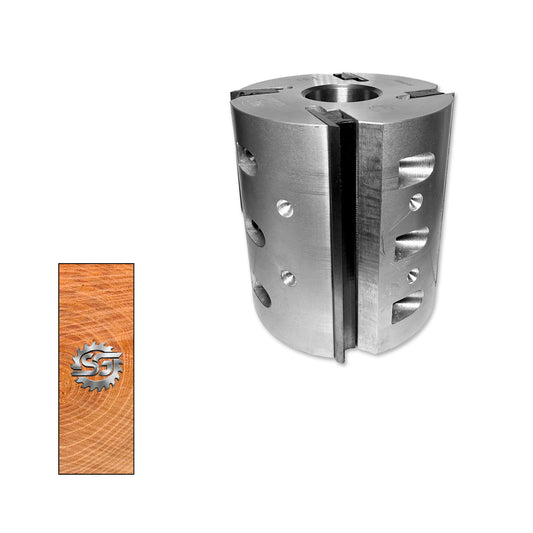 Cap de rindea profesional pentru prelucrarea lemnului, dimensiuni 120x40x130 mm, ideal pentru rindeluire precisă pe mașini de frezat cu ax.