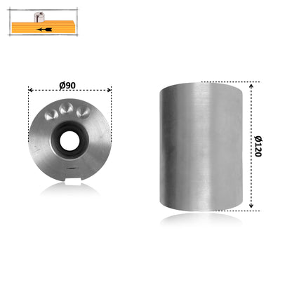 Барабан для шліфувальних машин для алюмінію Ø90 - 100, 110 мм