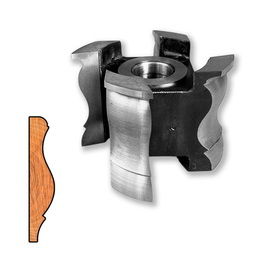 Freza ornament profil 2 – 84 mm, 4 dinți HSS, ideală pentru prelucrarea detaliată a lemnului și crearea decorațiunilor ornamentale.