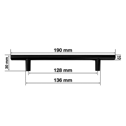Maner pentru mobila model t negru de 190 mm 