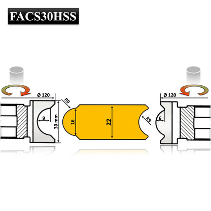 Set freze profesionale pentru construcția ciubărului, lemn curbat, 16–22 mm