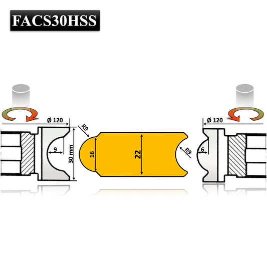 Set freze profesionale pentru construcția ciubărului, lemn curbat, 16–22 mm