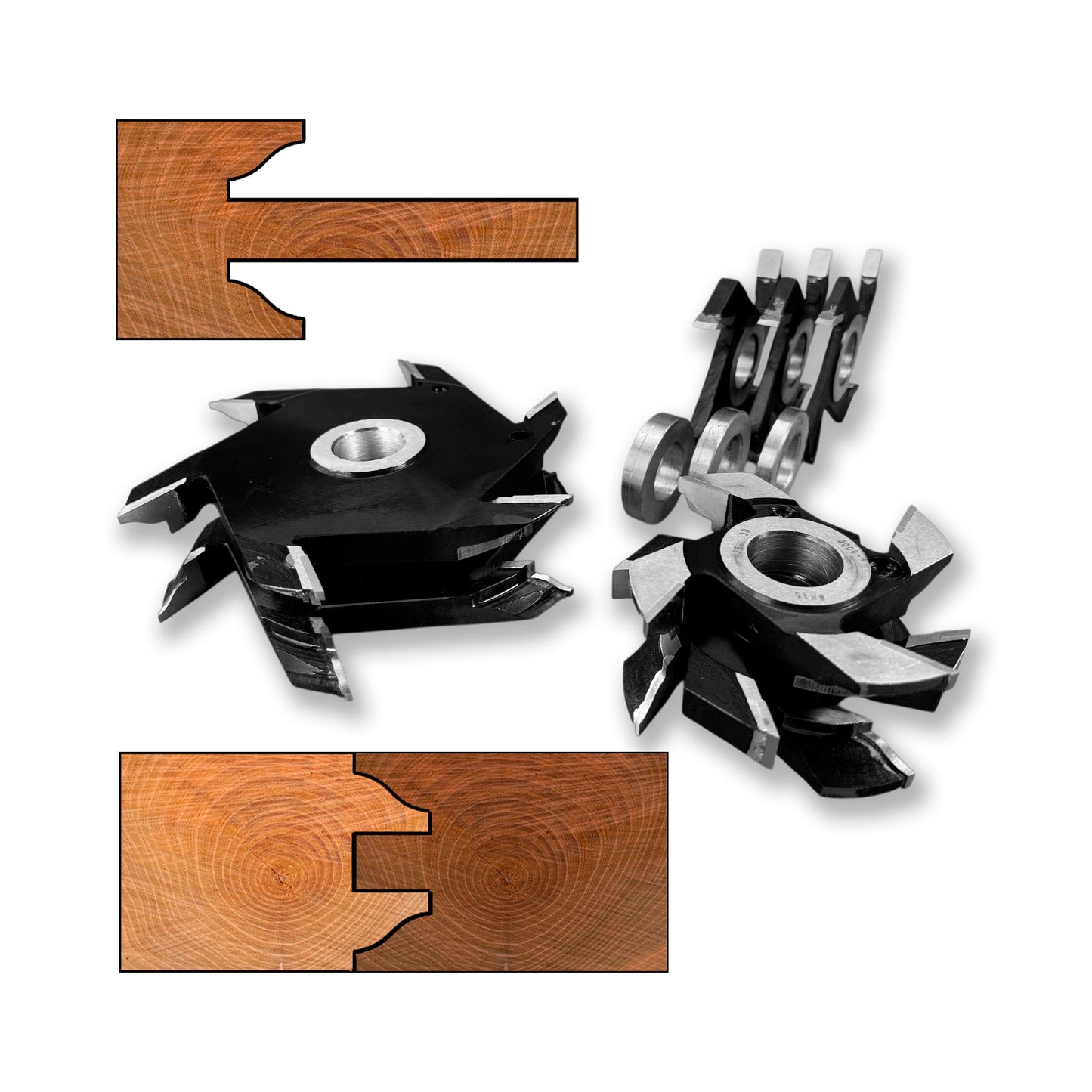 Set Freze Reglabile Imbinare usi cu cep 70 mm si grosime 40 - 50 mm cu VIDIA 